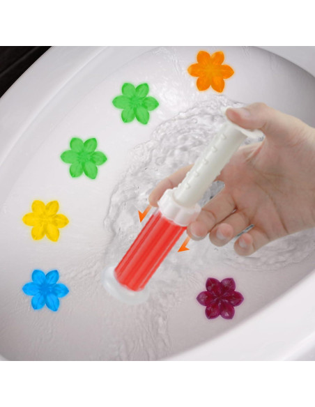Gel de Inodoro 84 Flores | Limpiador y Ambientador 7 Fragancias