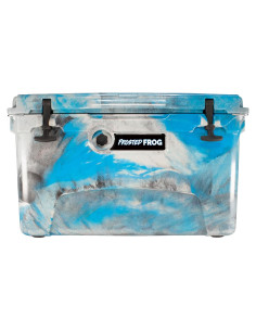 Caja de Hielo Aislada Frosted Frog 45QT Camo Azul