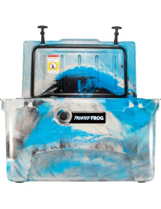 Caja de Hielo Aislada Frosted Frog 45QT Camo Azul 2