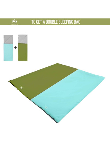 Saco de dormir WERTYCITY para clima cálido 1 persona 0.7 kg