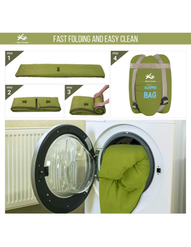 Saco de dormir WERTYCITY para clima cálido 1 persona 0.7 kg