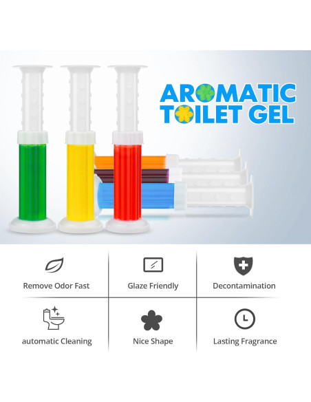 Gel de Inodoro 84 Flores | Limpiador y Ambientador 7 Fragancias