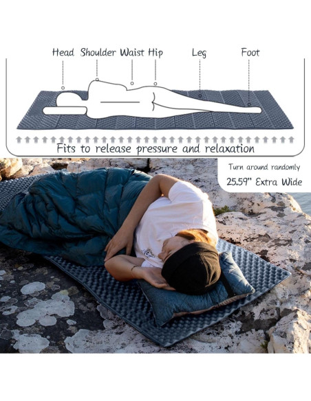 Almohadilla Plegable para Dormir Windhike 200x65 cm Impermeable
