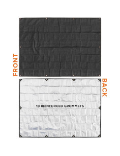 Tarp de Supervivencia Arcturus XL Negro 2.6m x 3.7m Impermeable 2