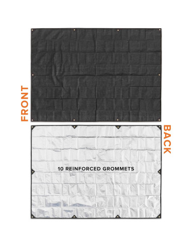 Tarp de Supervivencia Arcturus XL Negro 2.6m x 3.7m Impermeable