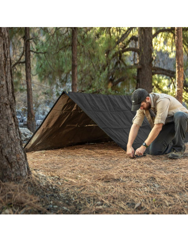 Tarp de Supervivencia Arcturus XL Negro 2.6m x 3.7m Impermeable