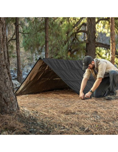Tarp de Supervivencia Arcturus XL Negro 2.6m x 3.7m Impermeable