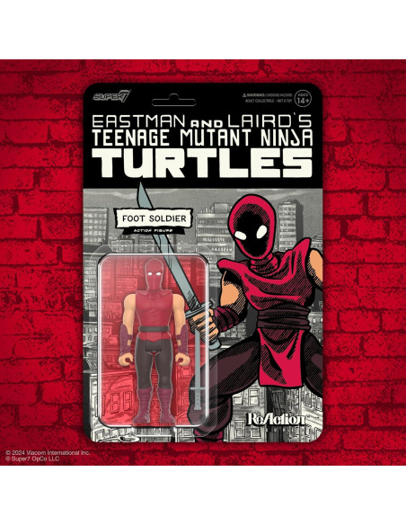 Figura de Acción Super7 TMNT Soldado Pie Color Cómic 3.75"