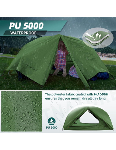 Tienda de Camping Clostnature Taurus 2 Personas Impermeable