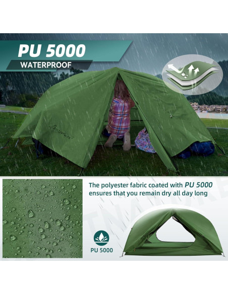 Tienda de Camping Clostnature Taurus 2 Personas Impermeable