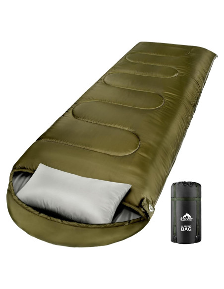 Saco de Dormir Invernal MEREZA E26 Verde Ejercito 0C