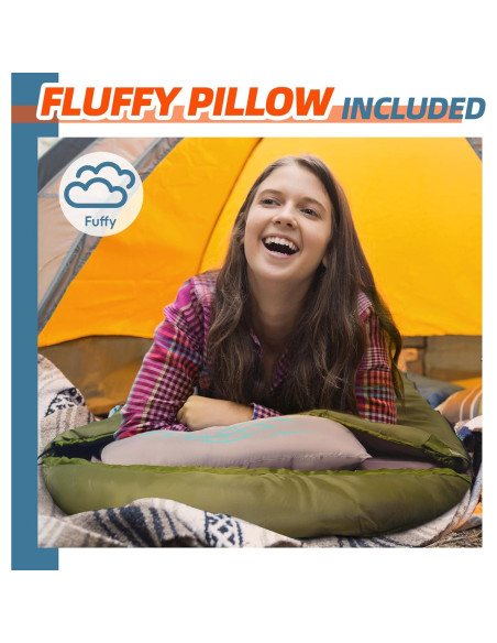 Saco de Dormir Invernal MEREZA E26 Verde Ejercito 0C