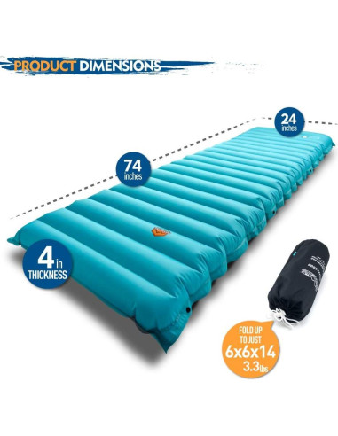 Almohadilla Inflable ZOOOBELIVES Airlive2000 10cm Grosor Azul