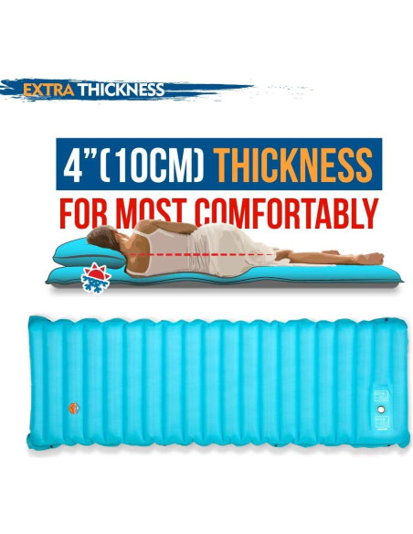 Almohadilla Inflable ZOOOBELIVES Airlive2000 10cm Grosor Azul
