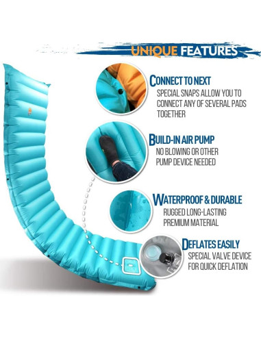 Almohadilla Inflable ZOOOBELIVES Airlive2000 10cm Grosor Azul