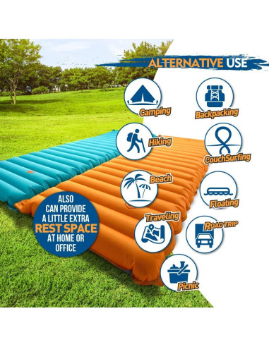 Almohadilla Inflable ZOOOBELIVES Airlive2000 10cm Grosor Azul