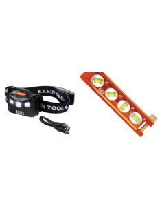 Linterna LED Recargable Klein Tools 56048 + Nivel 935AB4V