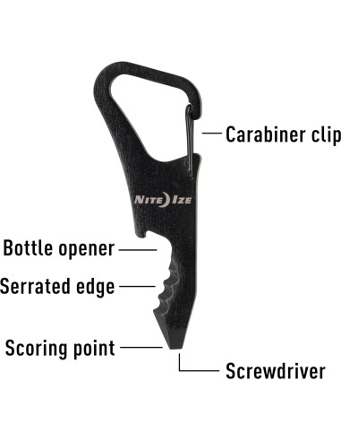 Herramienta Multiusos Nite Ize ClipKey - Negro