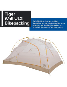 Tienda de Bicicleta Big Agnes Tiger Wall UL 2 Personas Gris 2