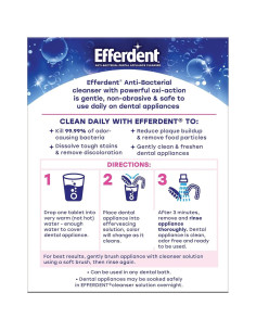 Tabletas Limpiadoras de Retenedores Efferdent - 4 Tabletas 2