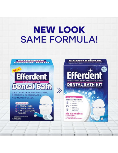 Tabletas Limpiadoras de Retenedores Efferdent - 4 Tabletas
