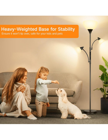 Lámpara de Pie Dimmable OUTON 3 Luces LED Control Remoto