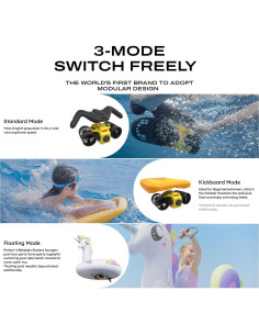 Scooter Acuático LEFEET C1 Amarillo IPX8 30m 60min Batería 2