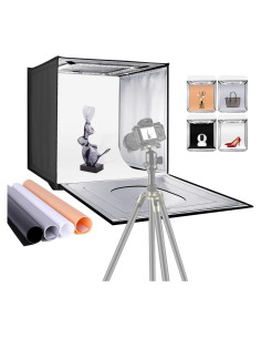 Caja de Luz LED NEEWER 40x40 cm con Brillo Ajustable y 4 Fondos