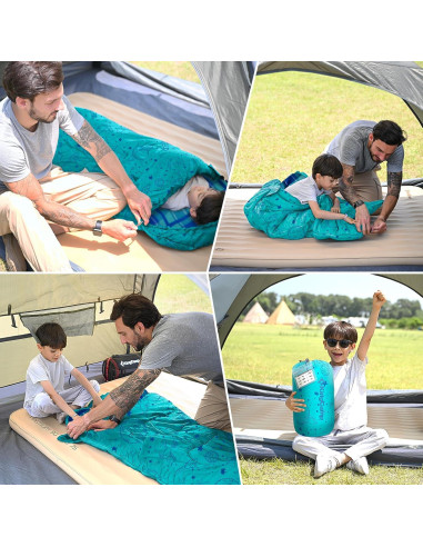 Saco de Dormir KingCamp para Niños 7C Impermeable 170x70cm