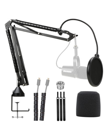 Soporte de Micrófono YOUSHARES MV7 con Filtro Antipop y Paraviento