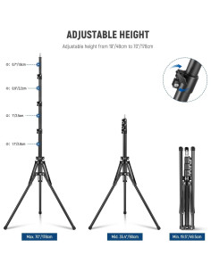 Soporte de Luz NEEWER ST178R Plegable 70" Negro 2