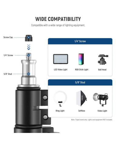 Soporte de Luz NEEWER ST178R Plegable 70" Negro