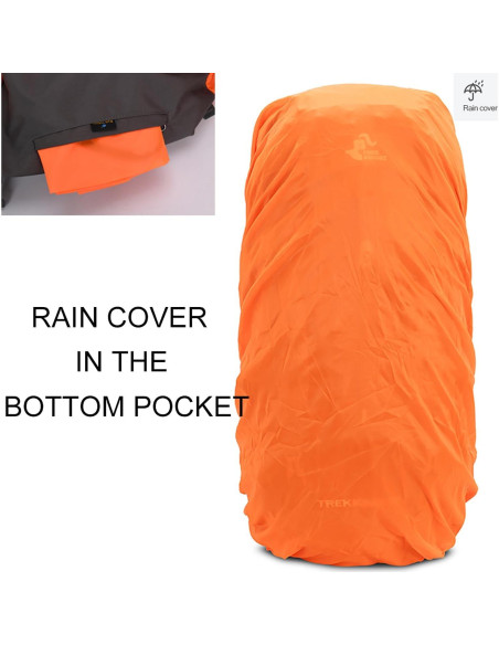 Mochila de Senderismo Bseash 60L Impermeable Verde Militar