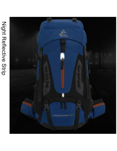 Mochila de Senderismo Bseash 60L Impermeable Verde Militar