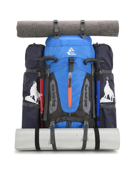 Mochila de Senderismo Bseash 60L Impermeable Verde Militar