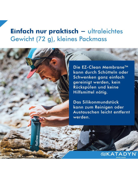 Microfiltro de Agua Katadyn BeFree AC 0.5L - Azul Pizarra