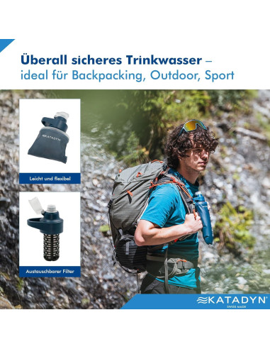 Microfiltro de Agua Katadyn BeFree AC 0.5L - Azul Pizarra