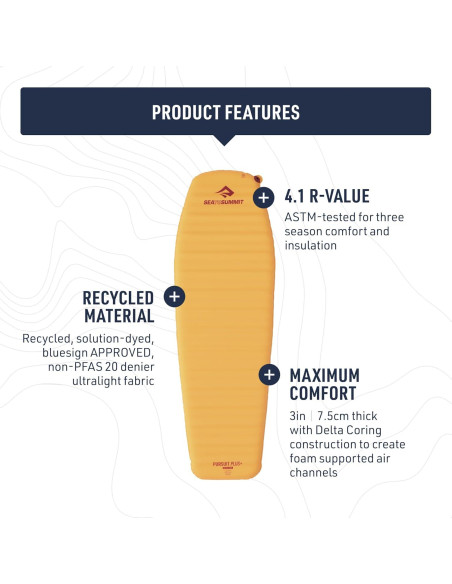 Colchón Inflable Sea to Summit Pursuit Plus SI - Regular 183x56 cm