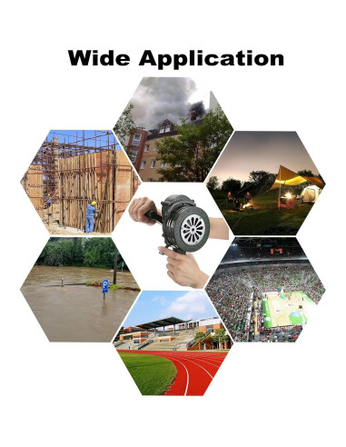 Sirena Manual de Manivela Sumnacon Verde Ajustable para Emergencias