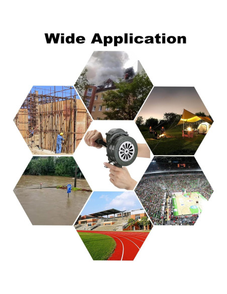 Sirena Manual de Manivela Sumnacon Verde Ajustable para Emergencias