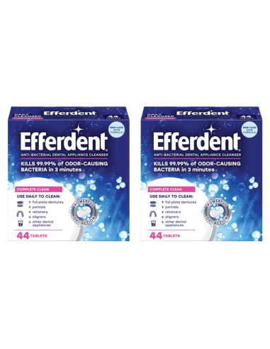 Tabletas Limpiadoras de Dentaduras Efferdent 44 Unidades