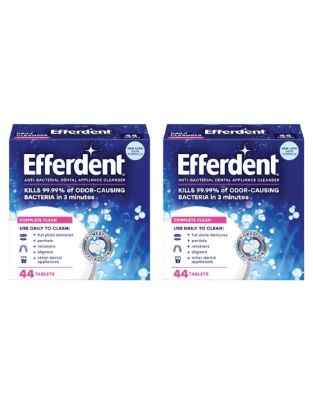 Tabletas Limpiadoras de Dentaduras Efferdent 44 Unidades