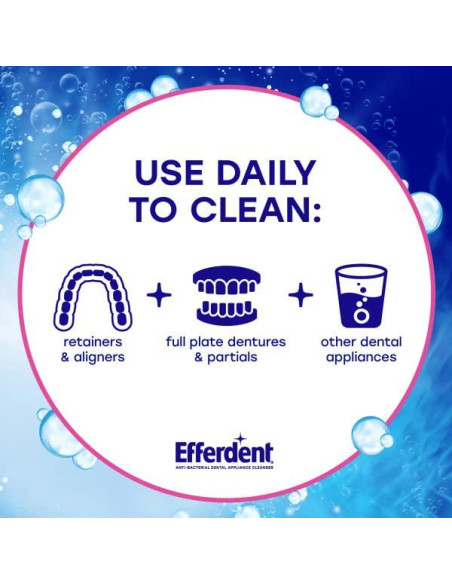 Tabletas Limpiadoras de Dentaduras Efferdent 44 Unidades