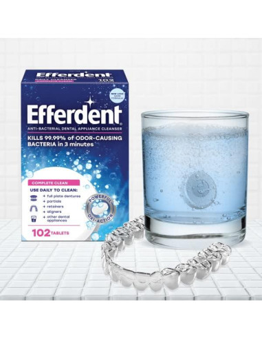 Tabletas Limpiadoras de Dentaduras Efferdent 44 Unidades