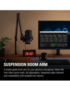 Brazo de transmisión Elgato Wave Mic Arm ajustable 750mm 2