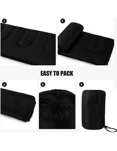 Saco de Dormir Trail Maker 4 Estaciones Negro 180x76 cm