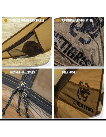 Tienda Ultraligera OneTigris Tetra 1-2 Personas Impermeable