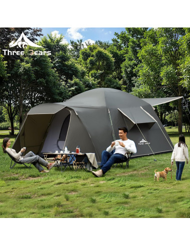 Tienda de Camping Tres Osos LC03 para 6 Personas Impermeable