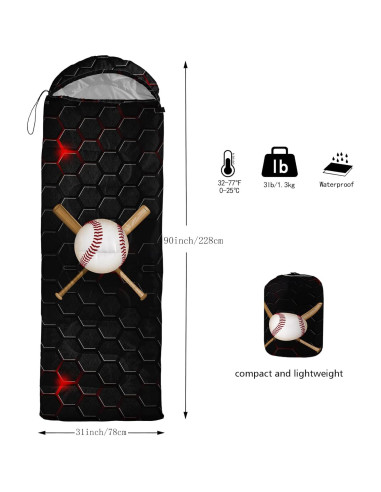 Saco de Dormir QOOMO Estándar 3 Temporadas Impermeable