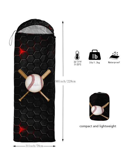 Saco de Dormir QOOMO Estándar 3 Temporadas Impermeable